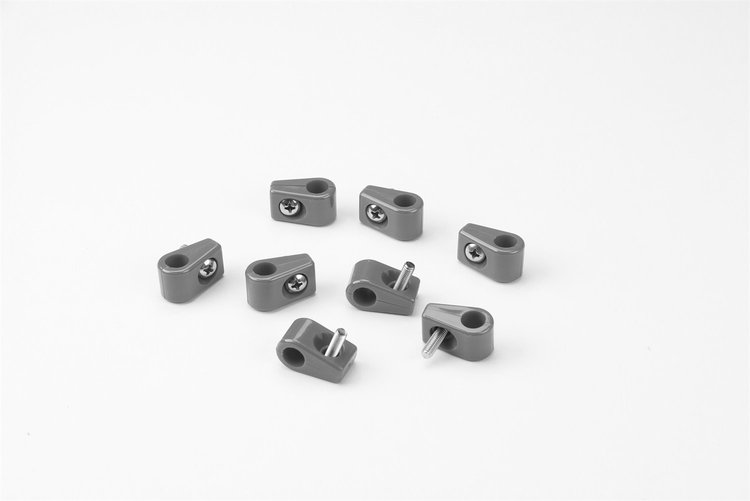 10-188-19 Single Place T Clamp, 3/16 in., 8 Pieces, Gray