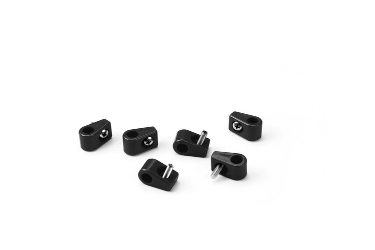 10-375-11 Single Place T Clamp, 3/8 in., 6 Pieces, Black
