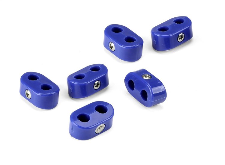 20-252-12 Double Place T Clamp, 1/4 in.-1/4 in, 6 Pieces, Blue