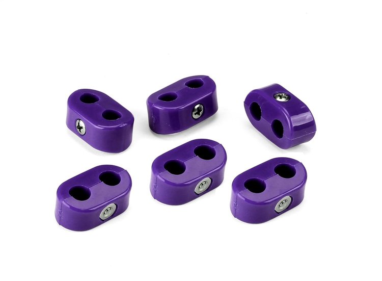 20-252-20 Double Place T Clamp, 1/4 in.-1/4 in, 6 Pieces, Purple