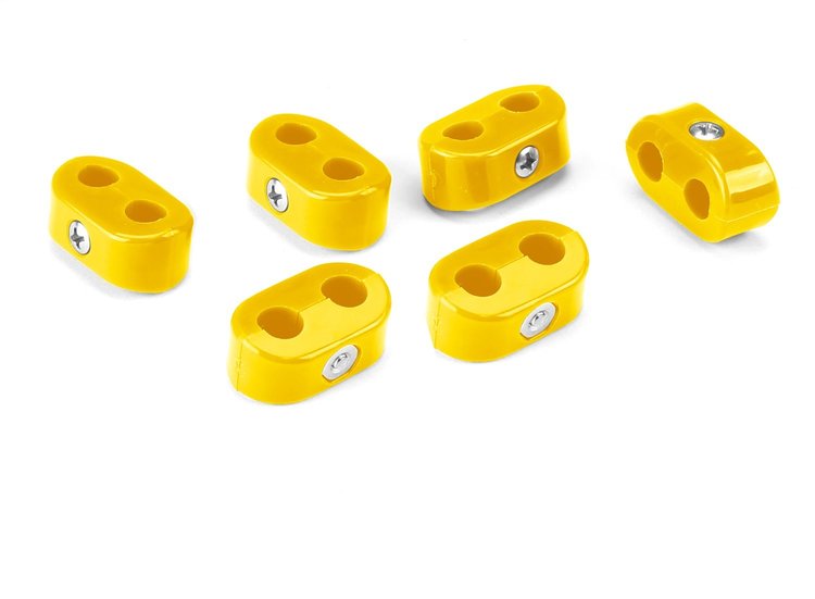 20-288-15 Double Place T Clamp, 3/16 in.-3/16 in, 6 Pieces, Yellow