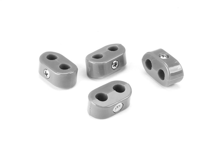 20-377-19 Double Place T Clamp, 3/8 in.-3/8 in, 4 Pieces, Gray