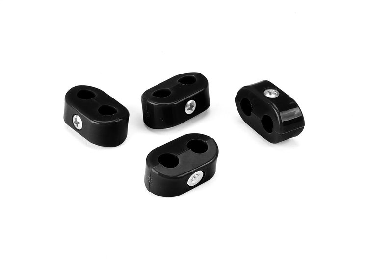 20-432-11 Double Place T Clamp, 7/16 in.-7/16 in, 4 Pieces, Black