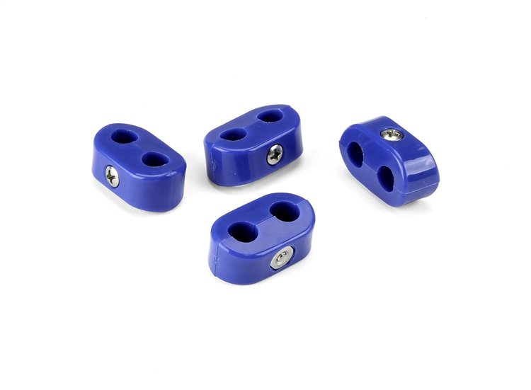 20-432-12 Double Place T Clamp, 7/16 in.-7/16 in, 4 Pieces, Blue