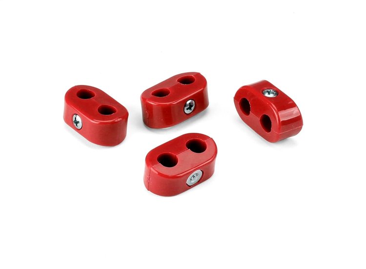 20-432-13 Double Place T Clamp, 7/16 in.-7/16 in, 4 Pieces, Red