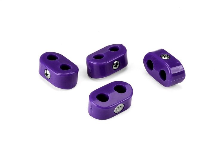 20-432-20 Double Place T Clamp, 7/16 in.-7/16 in, 4 Pieces, Purple