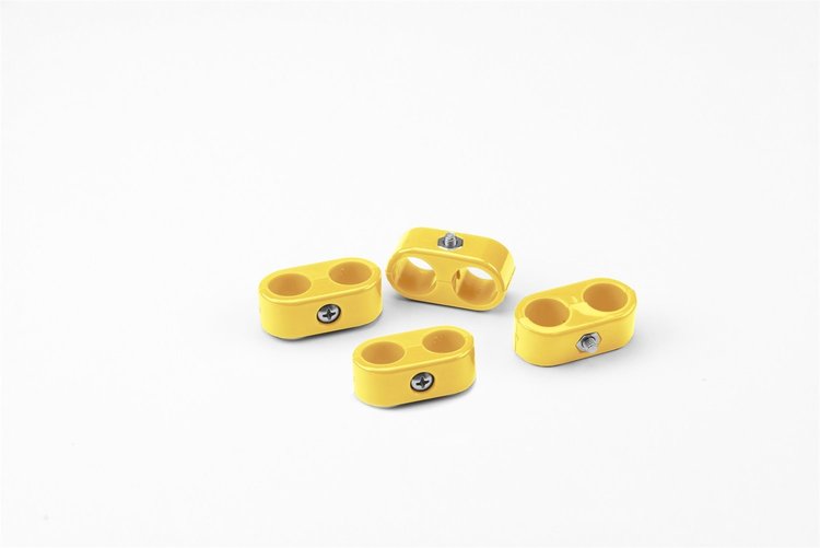 20-502-15 Double Place T Clamp, 1/2 in.-1/2 in, 4 Pieces, Yellow