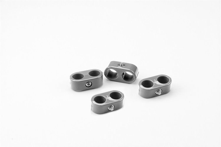 20-502-19 Double Place T Clamp, 1/2 in.-1/2 in, 4 Pieces, Gray