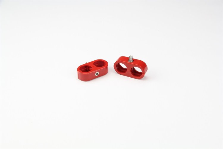 20-822-13 Heater/AC T Clamp, 13/16 in.-13/16 in, 1/2 in. ID, 10AN, 2 Pieces, Red