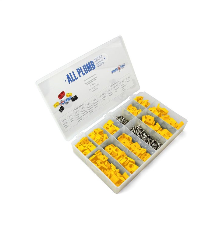 30-899-15 T Clamp All Plumb Kit, 3/16 to 3/8 Single, 5/16 in. to 3/8 in. Double Clamps, Yellow