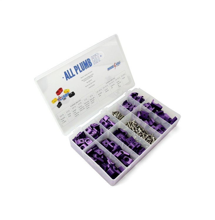 30-899-20 T Clamp All Plumb Kit, 3/16 to 3/8 Single, 5/16 in. to 3/8 in. Double Clamps, Purple