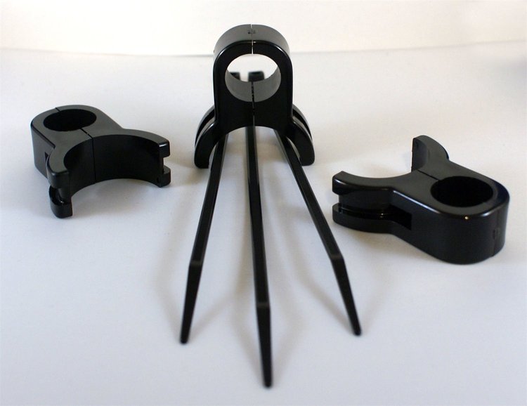 41-43751 Chazis Clamp, Screwless, 1 5/8 in. Chassis Tube to 7/16 in. Hose, 3 Pieces, Black