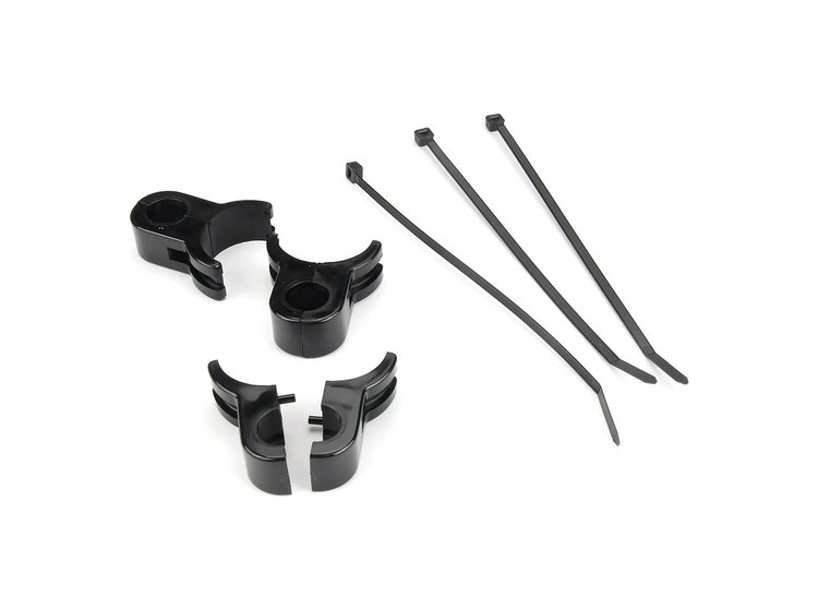 41-65051 Chazis Clamp, Screwless, 1 5/8 in. Chassis Tube to 11/16 in. Hose, 3 Pieces, Black