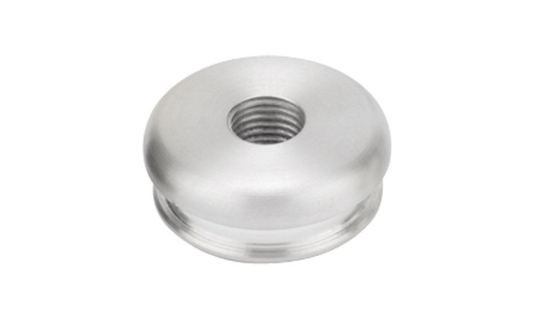 Brushed Billet Aluminum Threaded Boot Bezel 3/8"-16 Thread