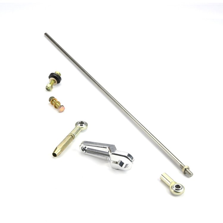 ACA-1801 Adjustable Column Shift Linkage Kit, Fits w/Ford C-4/C-6, Incl. Column Bushing/Rod Ends/Hardware, Billet Aluminum