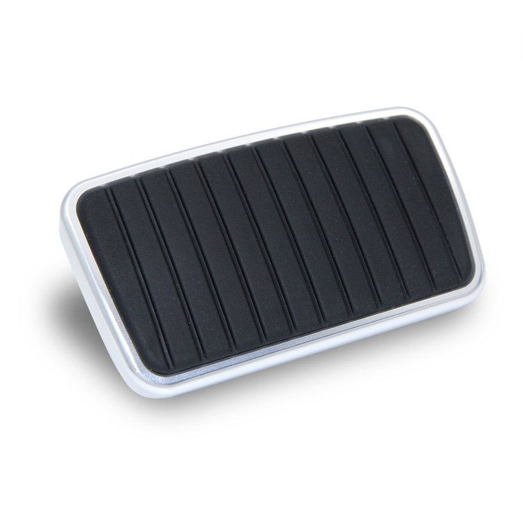 BAG-017RM Brake Pedal Pad, Clear, Brake/Clutch Pedal, Billet Aluminum