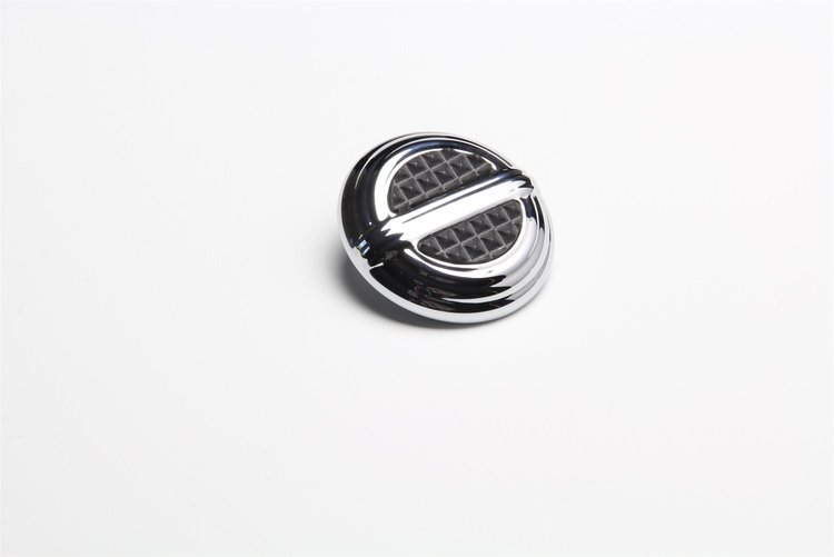 BAG-6209 Brake Or Clutch Pedal Pad, Lucille Series, w/Ribs, Chrome Finish