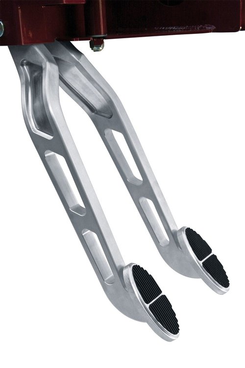BCA-9500 Brake Pedal Arm, XL Oval Pad, 90 deg., Bronze Pivot Bushing, Billet Aluminum, Brushed Finish