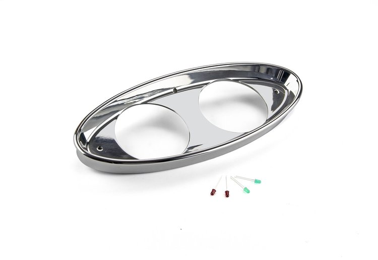 BDI-9100 1932 Ford Oval Billet Aluminum Dash Insert 3-3/8" Two Gauge
