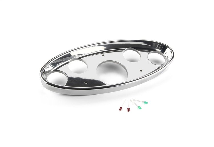 1932 Ford Oval Billet Aluminum Dash Insert 3-1/8" Five Gauge