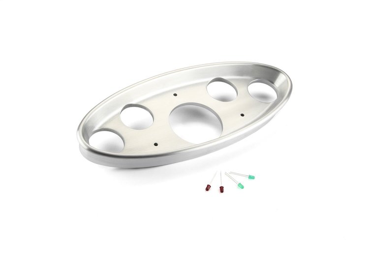 BDI-9103 1932 Ford Oval Billet Aluminum Dash Insert 3-1/8" Five Gauge