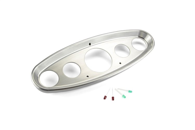 Oval Billet Aluminum Dash Insert 3-1/8" Five Gauge