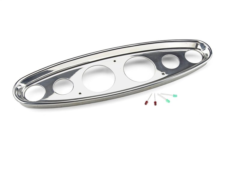 Oval Billet Aluminum Dash Insert 3-3/8" Six Gauge