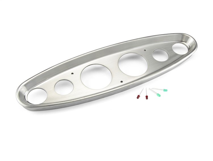 Oval Billet Aluminum Dash Insert 3-3/8" Six Gauge