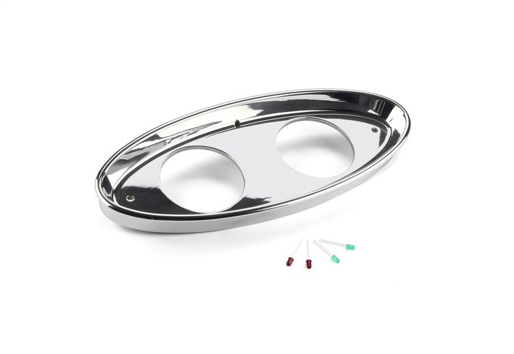 BDI-9128 1932 Ford Oval Billet Aluminum Dash Insert 3-3/8" Two Gauge