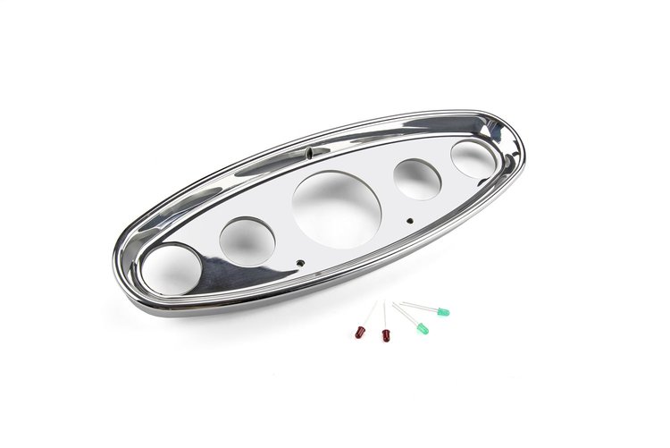 Oval Billet Aluminum Dash Insert 3-3/8" Five Gauge