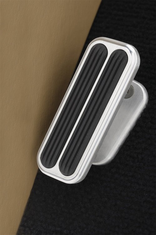 BFR-6116 Adjustable Foot Rest, Rectangular, w/Rubber Insert, 1.5 in. x 4 in., Brushed Finish