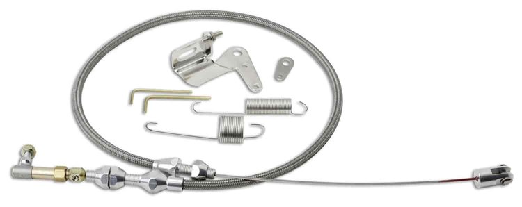 Duo-Pak Hi-Tech Throttle Cable, Bracket & Spring Kit Universal
