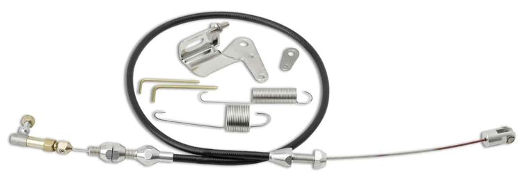 Duo-Pak Hi-Tech Throttle Cable, Bracket & Spring Kit Universal