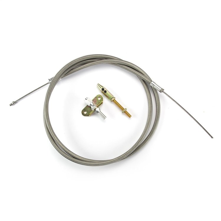 EC-8001HT Connector Cable for Under-the-Dash Foot Operated / Hand Operated Emergency Brake Braided Stainless Housing