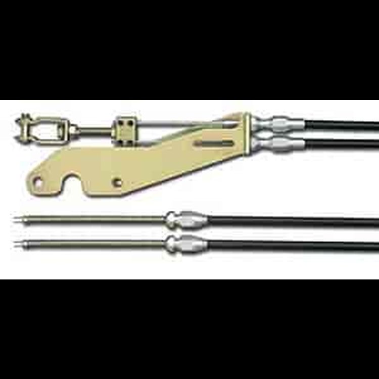 Transmount Emergency Brake Cables For GM And Ford Drum Brakes Black Housing 144 in. Long