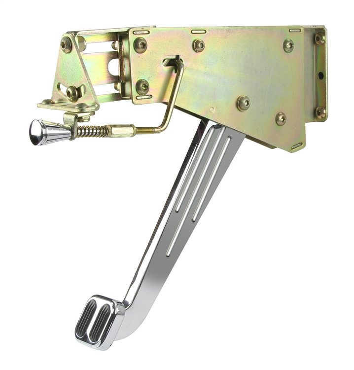 Under-the-Dash Foot Operated Emergency Brake Solid Ball-Milled Arm