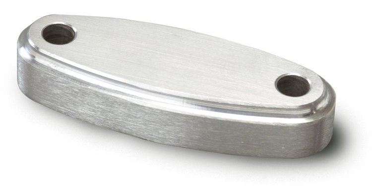 Billet Aluminum Throttle Pedal Spacer 1/2" Thick Fits Chrome Throttle pedal Assembly Brushed Aluminum Finish