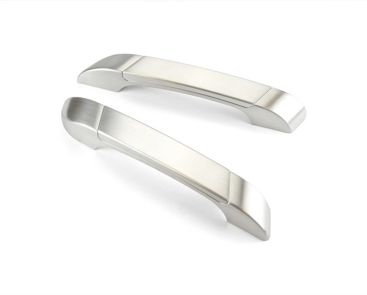 GSE-2153 Interior Door Pull, Goolsby Edition, Smooth Insert, XL Size, Billet Aluminum, Pair, Brushed