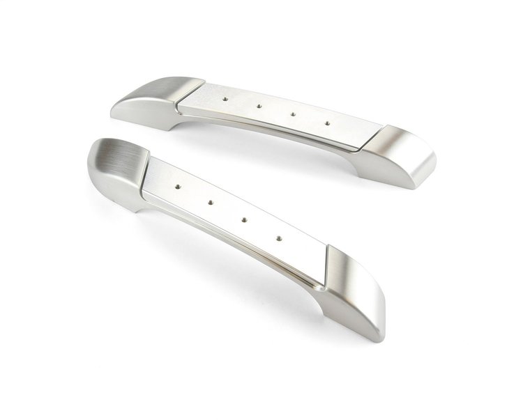 GSE-2155 Interior Door Pull, Goolsby Edition, Upholstery Ready Insert, XL Size, Billet Aluminum, Pair, Brushed