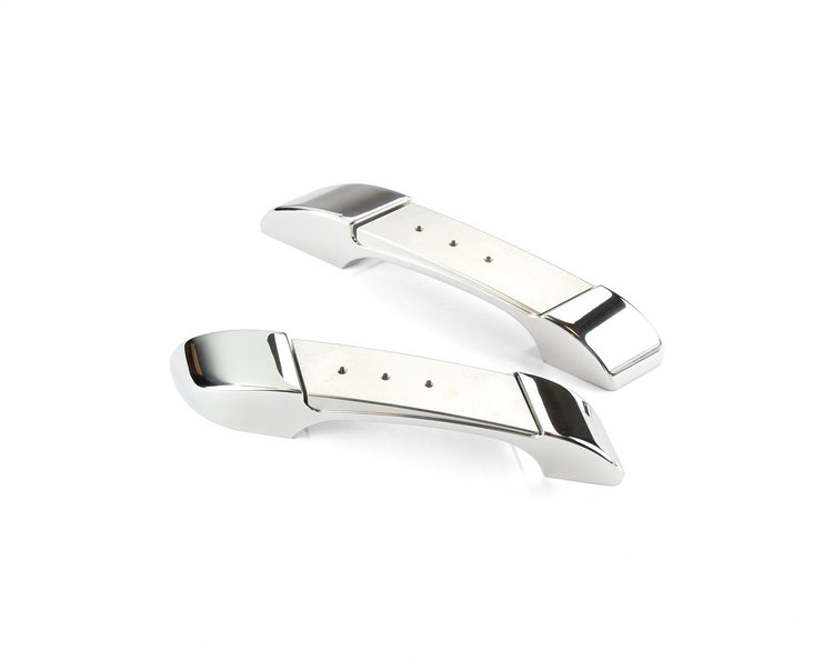 GSE-2158 Interior Door Pull, Goolsby Edition, Upholstery Ready Insert, Standard Size, Billet Aluminum, Pair, Polished