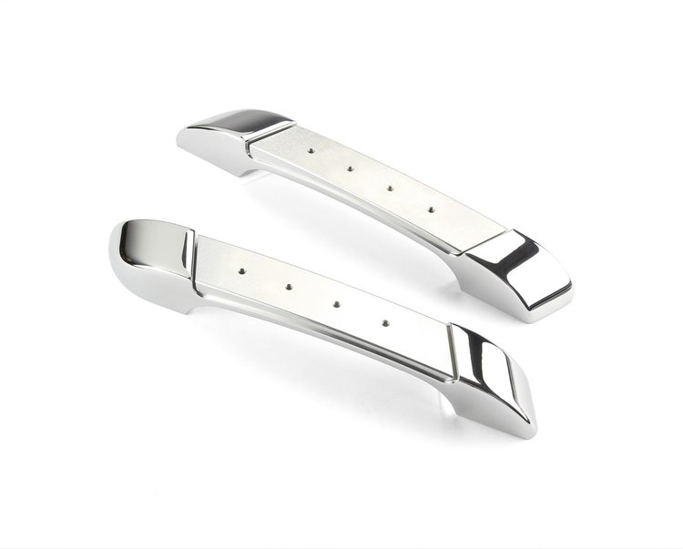 GSE-2161 Interior Door Pull, Goolsby Edition, Upholstery Ready Insert, XL Size, Billet Aluminum, Pair, Polished