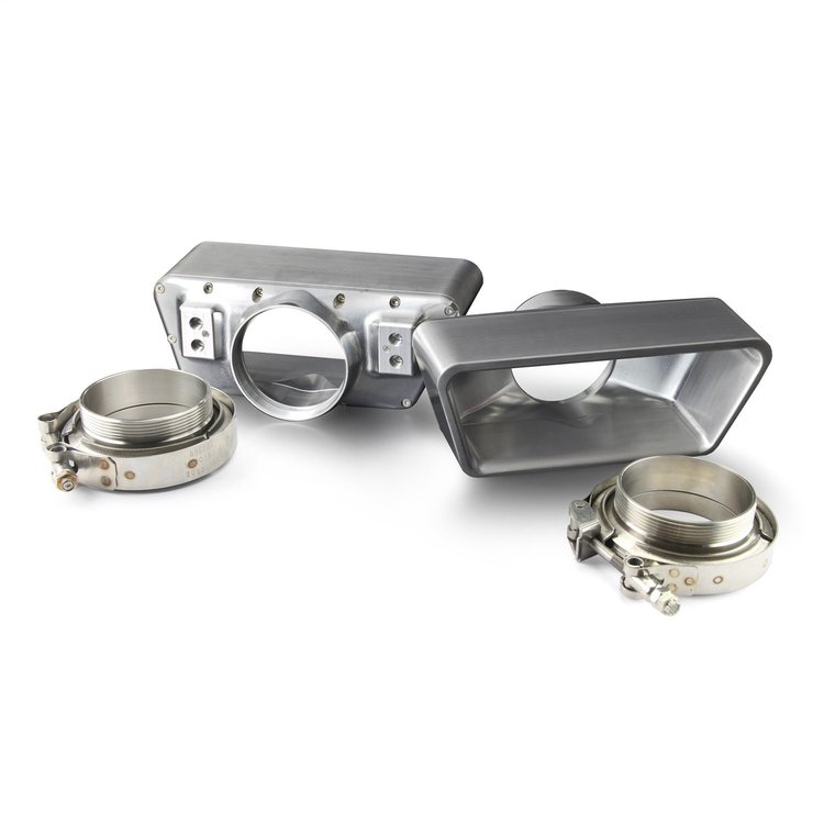 GSE-3012 Exhaust Tip, Goolsby Edition, Fits Up To 3 in. Exhaust, V-Band Clamp, 2 Piece, Billet Aluminum, Brushed