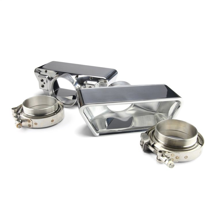GSE-3013 Exhaust Tip, Goolsby Edition, Fits Up To 3 in. Exhaust, V-Band Clamp, 2 Piece, Billet Aluminum, Polished