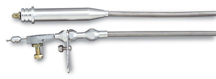 KD-24L60HT GM 4L60 Stainless Steel Kickdown Cable Kit Brushed Aluminum Fittings and Ferrule
