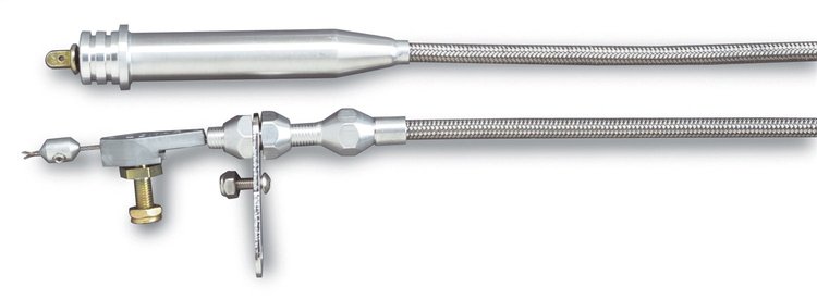 KD-2700HT GM TH700-R4 Stainless Steel Kickdown Cable Kit Brushed Finish Aluminum Fittings and Ferrule