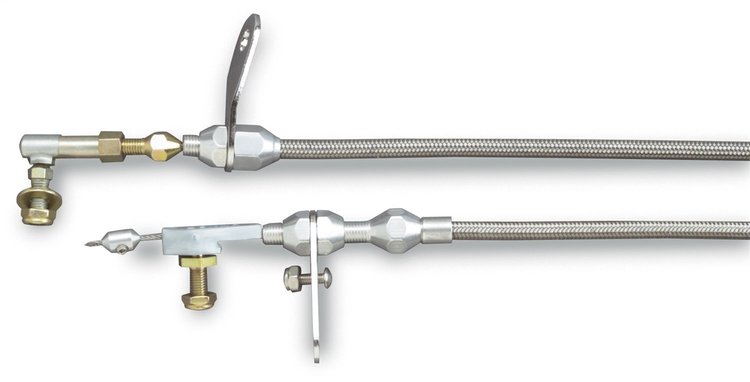 KD-2904HT Chrysler TF-904 Stainless Steel Kickdown Cable Kit Brushed Finish Aluminum Fittings and Ferrule
