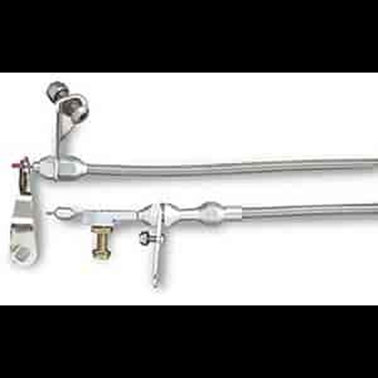 Tuned-Port Hi-Tech Kickdown Cable For Ford C-6 Stainless Steel Housing And Polished Ends