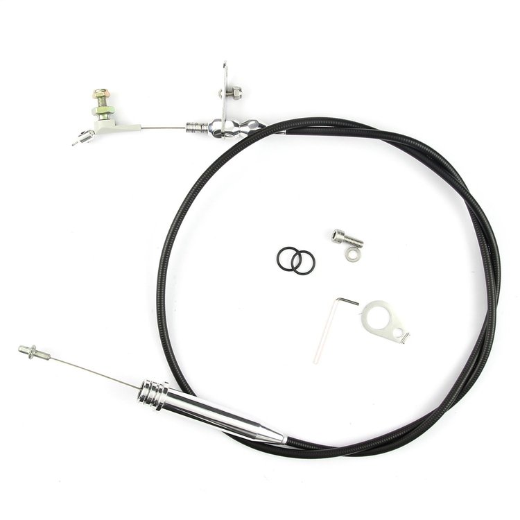 Universal Kickdown Kit For GM 200-4R Black Housing And Polished Ends