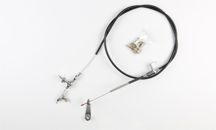 KDP-2AODU Hi-Tech Kickdown Kit, U-Cut-To-Fit, Incl. Aluminum Fittings w/Ferrule/Instructions, Black Housing, Polished Finish