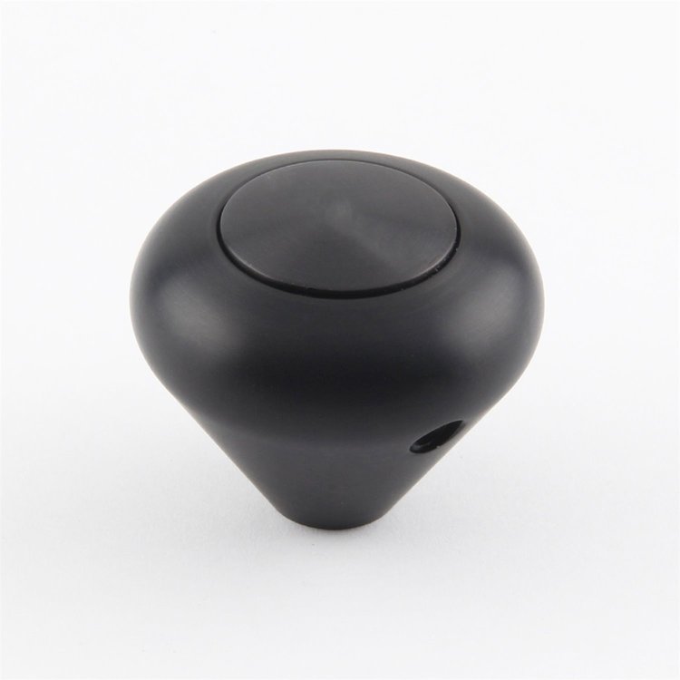 SK-6870 Auto Transmission Shifter Knob, For Lokar Shifters Only, Plain Button, Billet Aluminum, Mushroom, Black
